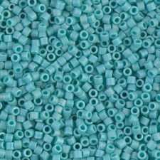 Miyuki delica beads 10/0 - Matted opaque turquoise ab DBM-878